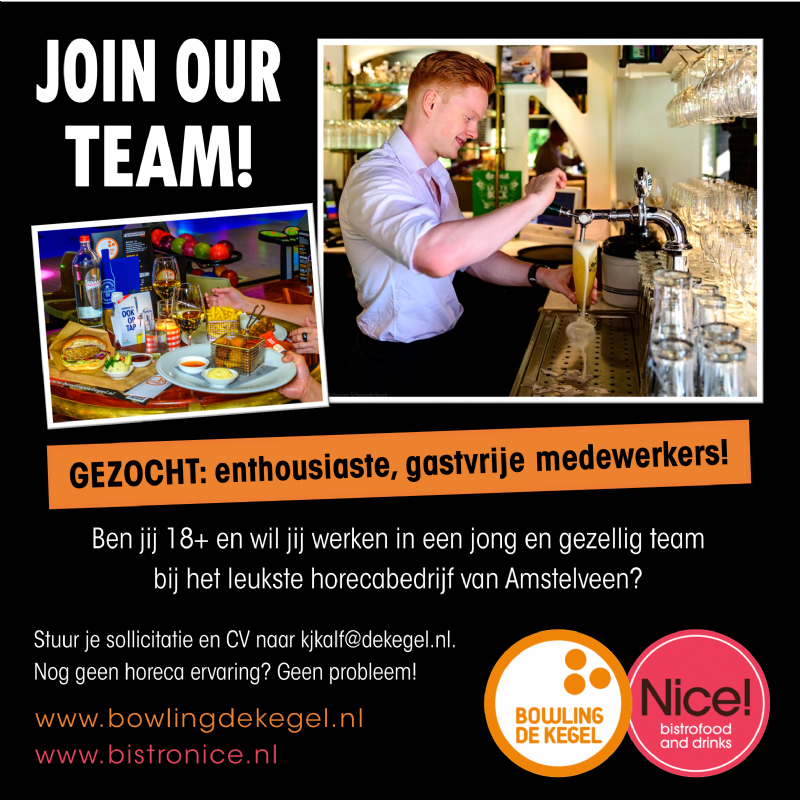 Horeca Vacature Amstelveen - Bowling De Kegel